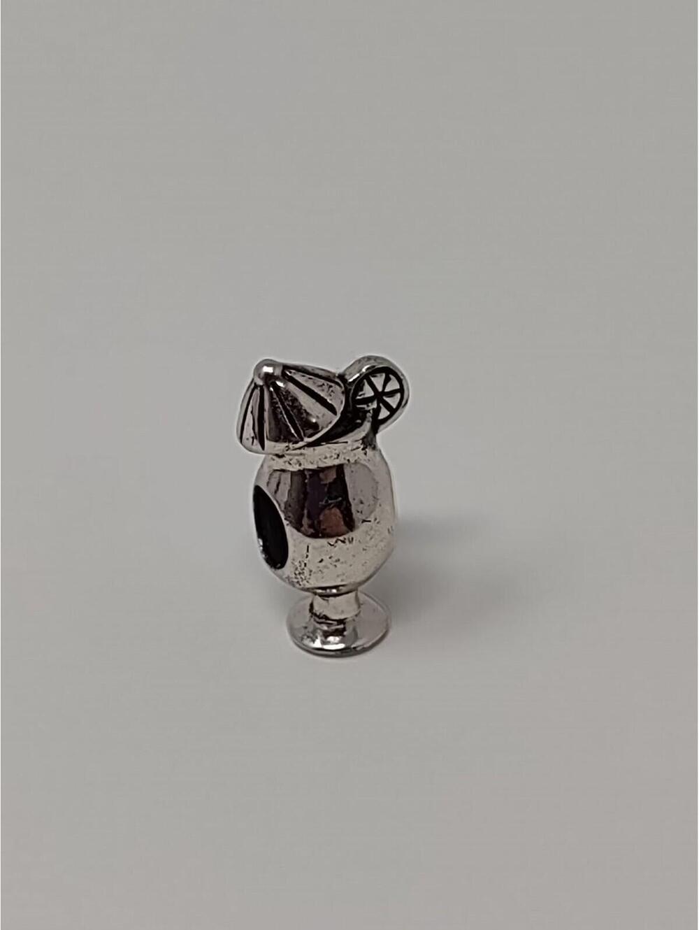 925 Silver Tropical Cocktail Drink Charm Pendant Summer
